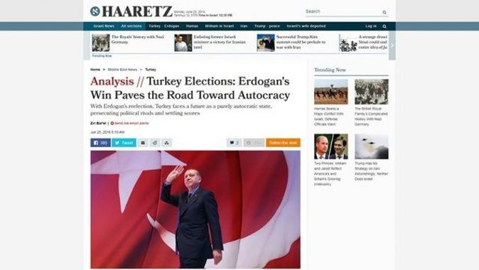 İsrail basını, Cumhurbaşkanı Erdoğan&#039;ın seçim başarısını hazmedemedi