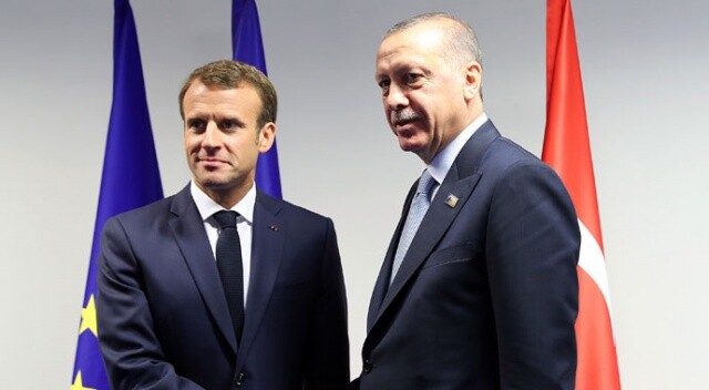 Cumhurbaşkanı Erdoğan Macron&#039;la görüştü