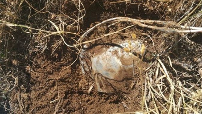 Kağızman&#039;da toprağa gömülü 2 EYP bulundu
