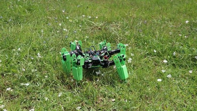 Üniversiteli gençler askerî operasyonlar için örümcek robot geliştirdi