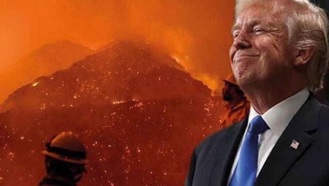 ABD&#039;yi hem yangın hem de Trump vuruyor!