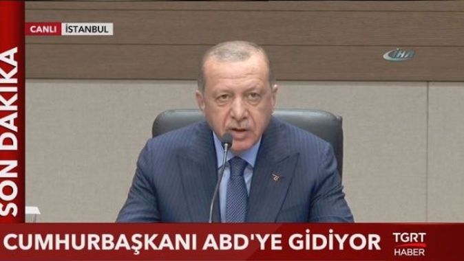 Başkan Erdoğan ABD ziyareti öncesi açıklamalarda bulundu