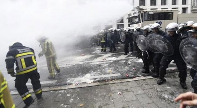 Belçika’da polis ve itfaiyeciler birbirine girdi