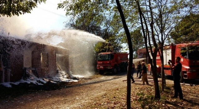 Çanakkale&#039;de samanlık yangını