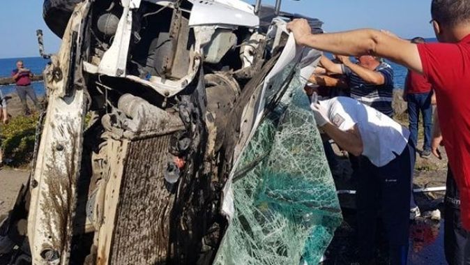 Giresun Tirebolu&#039;da trafik kazası: 3 ölü, 1 ağır yaralı