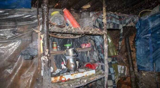 Gümüşhane&#039;de PKK&#039;lı teröristlerin kullandığı sığınakta tavla ve satranç