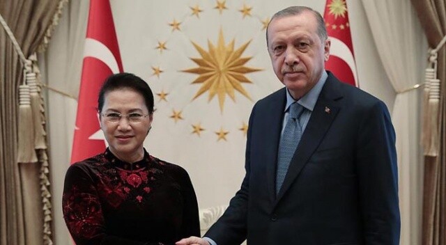 Cumhurbaşkanı Erdoğan, Vietnam Ulusal Meclis Başkanı&#039;nı kabul etti