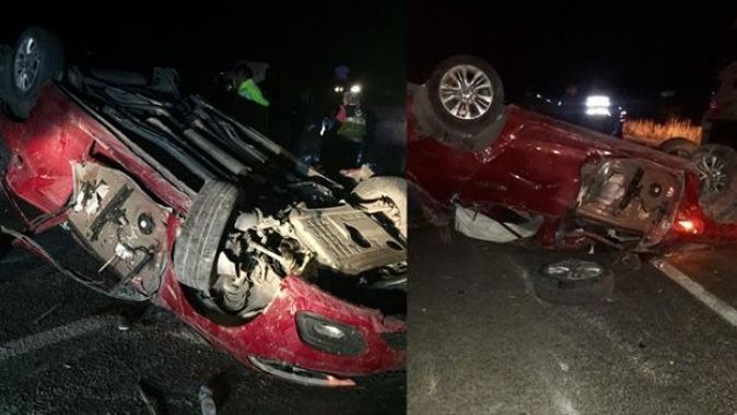 Kayseri&#039;de otomobil takla attı: 4 ölü