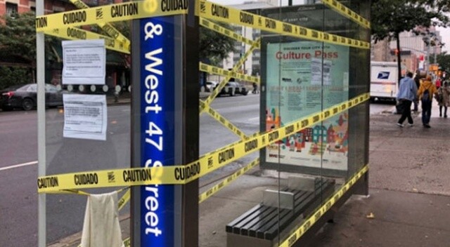 New York&#039;taki otobüs duraklarının yarısı kapatıldı