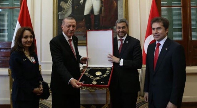 Cumhurbaşkanı Erdoğan&#039;a Paraguay Devlet Nişanı verildi
