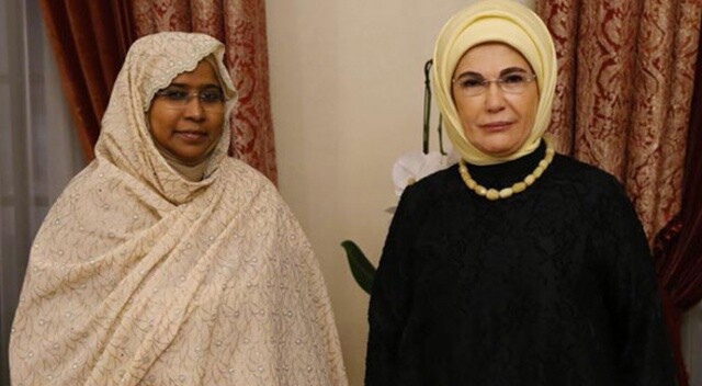 Emine Erdoğan, Sudan Genel Eğitim Bakanı Abdalla ile görüştü
