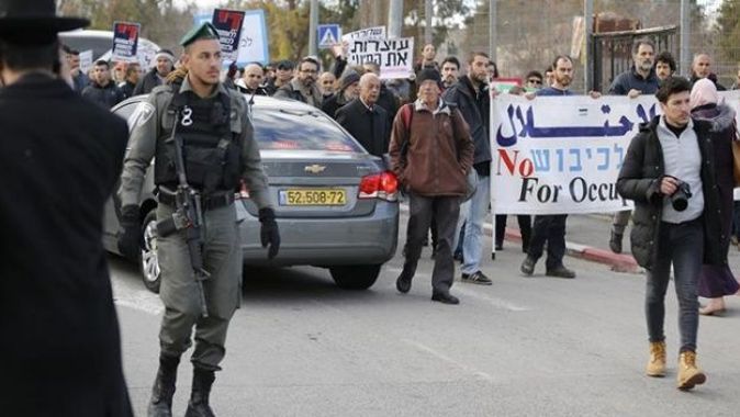 İsrail&#039;in &#039;Filistinlilere ait evleri tahliye kararı&#039; protesto edildi