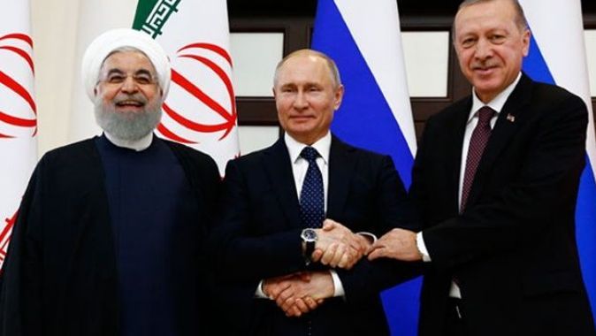 Erdoğan, Putin ve Ruhani&#039;den ortak açıklama