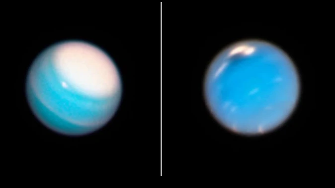 Neptün ve Uranüs&#039;teki dev fırtınalar görüntülendi