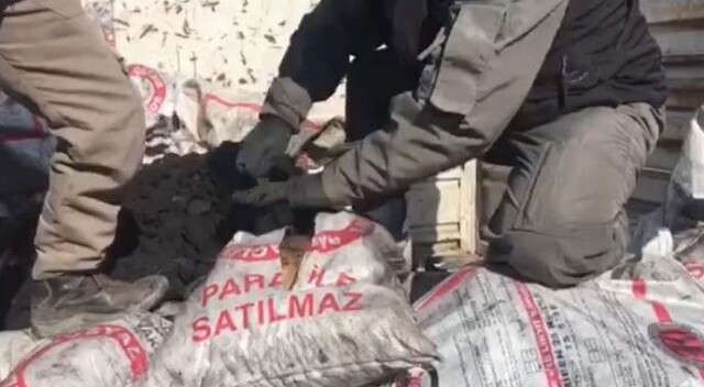 Yardım kömür torbalarının içerisinde 69 kilo esrar ele geçirildi