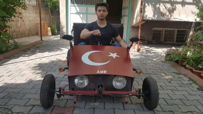 Lise öğrencisi kendi otomobilini üretti