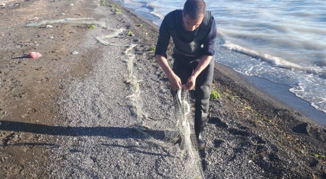 Van’da 750 kilo inci kefali balığı ele geçirildi
