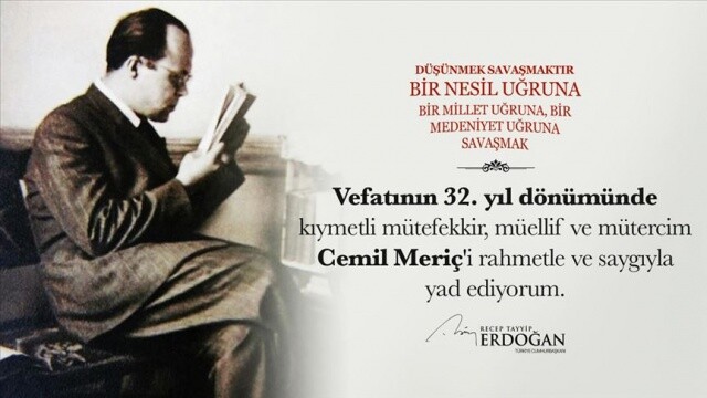 Erdoğan&#039;dan Cemil Meriç paylaşımı