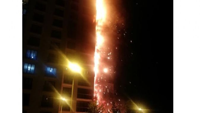 Ankara’da 16 katlı binada korkutan yangın