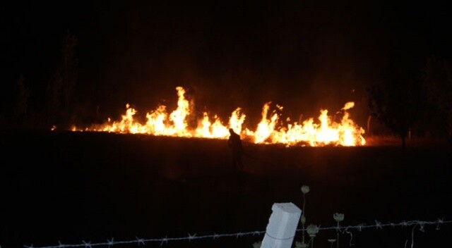 Malatya&#039;da buğday tarlasında yangın