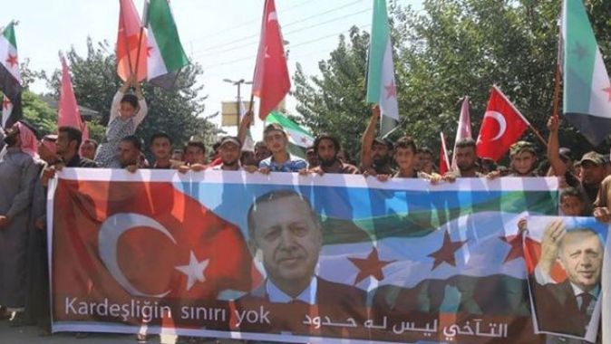 Afrin&#039;de Türkiye&#039;ye teşekkür yürüyüşü