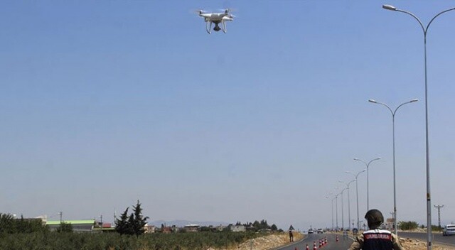 Jandarmadan &#039;drone&#039; ile trafik denetimi