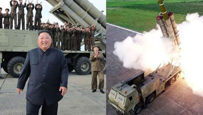 Kuzey Kore yeni &#039;süper büyük&#039; çoklu füze fırlatma sistemini denedi