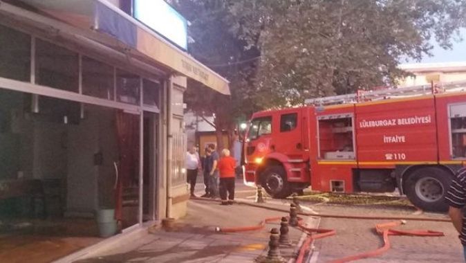 Lüleburgaz&#039;da iş yeri yangını