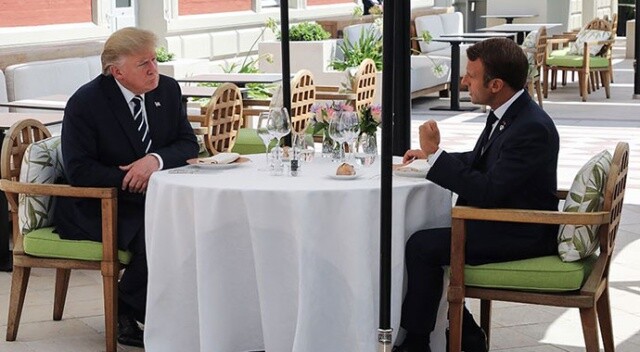 Macron ve Trump bir araya geldi