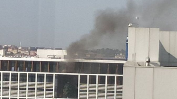 Beykoz&#039;da üniversite binasında yangın