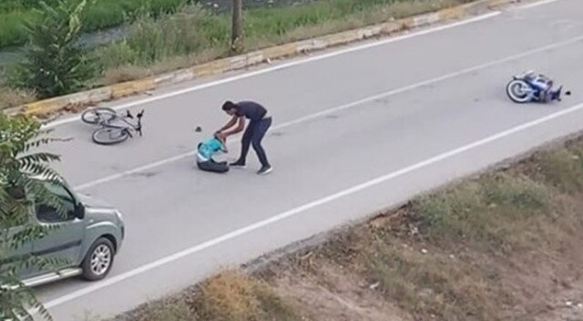 Bursa&#039;da motosiklet sürücüsü çarptığı çocuğu bırakıp kaçtı
