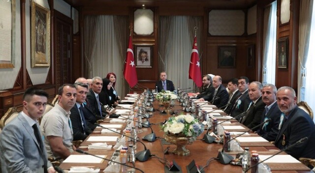 Cumhurbaşkanı Erdoğan gazileri kabul etti