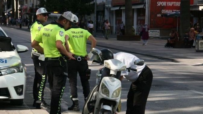 Elektrikli bisiklete 7 bin 200 lira ceza kesildi