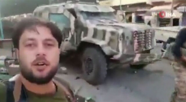 SMO teröristlere ait bir zırhlı aracı ele geçirdi