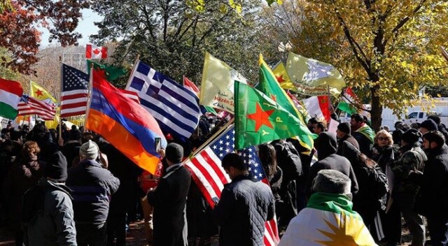 ABD&#039;de Ermeni dernekleri ve PKK yandaşlarından Türkiye karşıtı eylem