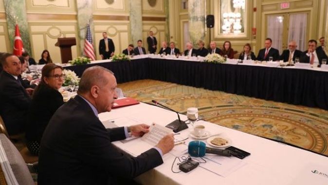 Cumhurbaşkanı Erdoğan, ABD&#039;de Yuvarlak Masa Toplantısı&#039;na katıldı