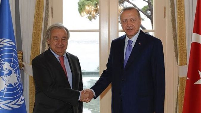 Cumhurbaşkanı Erdoğan BM Genel Sekreteri Guterres&#039;i kabul etti