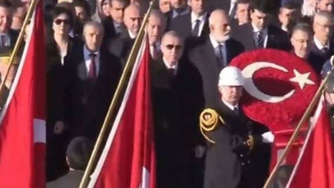 Devlet erkanı Cumhurbaşkanı Erdoğan&#039;ın başkanlığında Anıtkabir&#039;deydi