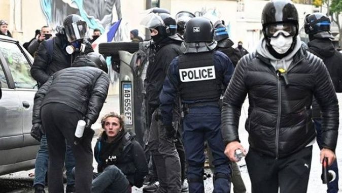 Fransa&#039;da sarı yeleklilerin dünkü gösterilerinde 254 kişi gözaltına alındı