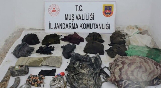 Muş&#039;ta PKK terör örgütüne ait sığınak ve malzeme ele geçirildi