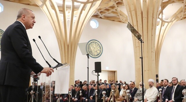 Cumhurbaşkanı Erdoğan camii açılış töreninde konuştu