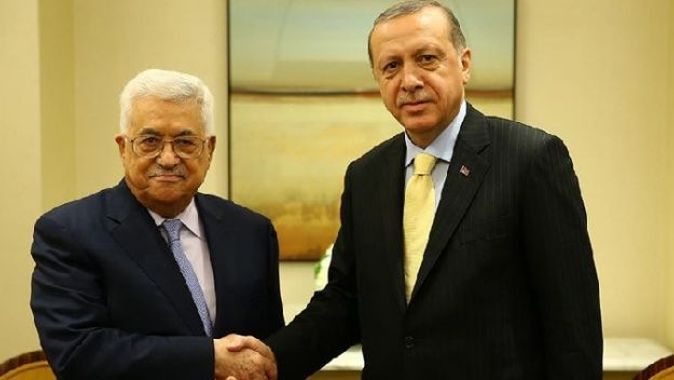 Cumhurbaşkanı Erdoğan, Filistin Devlet Başkanı Abbas ile &#039;sözde barış planı&#039;nı görüştü