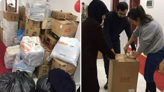Depremzedeler için toplanan yardımlar AFAD’a teslim edildi