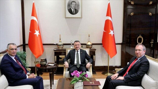 Fuat Oktay, KKTC Milli Eğitim ve Kültür Bakanı Çavuşoğlu&#039;nu kabul etti