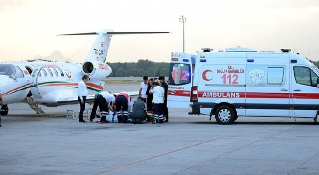 Nefes borusuna yiyecek kaçan çocuk, askeri ambulans uçakla Ankara&#039;ya gönderildi