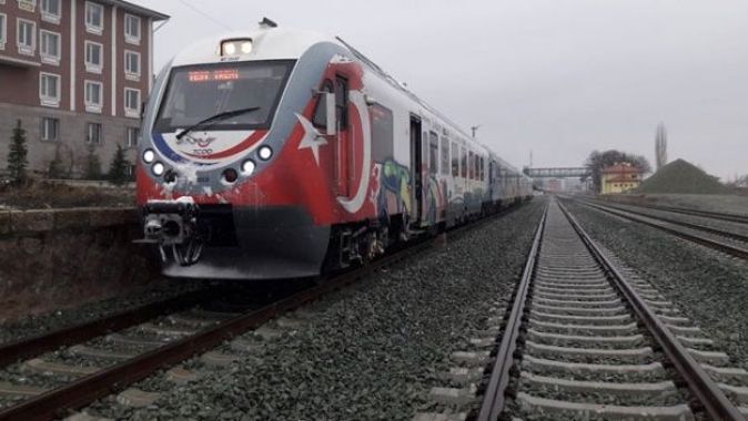 Samsun-Sivas tren yolunda test sürüşü yapıldı