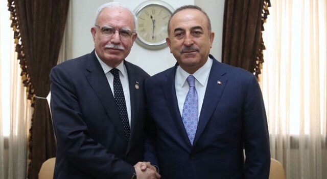 Dışişleri Bakanı Çavuşoğlu, Filistinli mevkidaşı Riyad el-Maliki ile görüştü