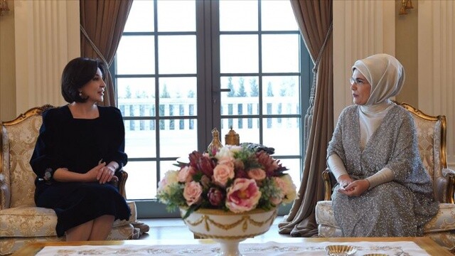 Emine Erdoğan Özbekistan Cumhurbaşkanı Mirziyoyev&#039;in eşi ile görüştü