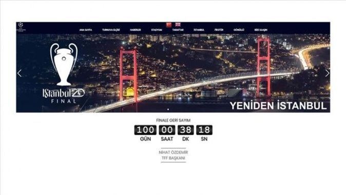 İstanbul&#039;daki 2020 UEFA Şampiyonlar Ligi Finali&#039;nin internet sitesi açıldı