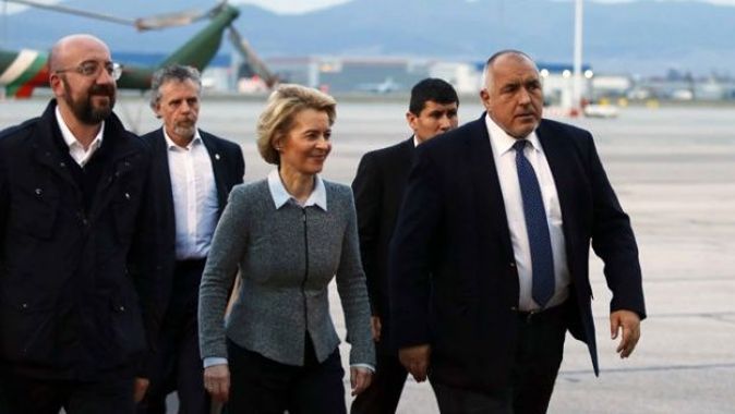 AB liderleri, Bulgaristan Başbakanı Borisov ile Türkiye sınırını havadan inceledi
